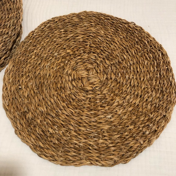 Set of Four 16” Woven Round Rattan Placemats - Picture 4 of 5
